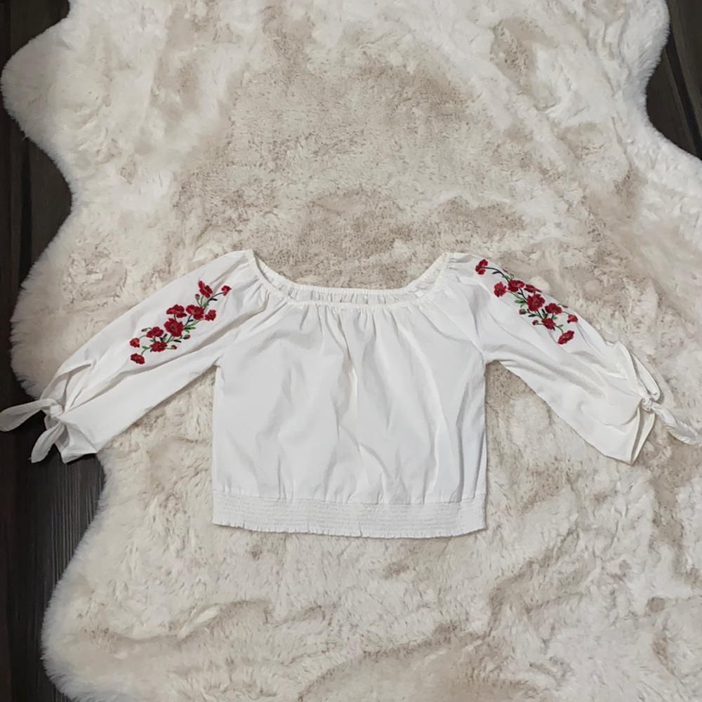 Hollister, white off the shoulder blouse
